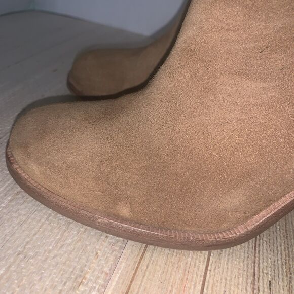 UGG Jerene Bootie Brown Suede Lace Up Block Heel Sheepskin Shearling Lined 8.5 - Picture 4 of 15